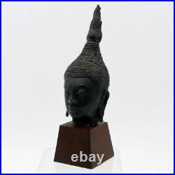 Tête De Bouddha, Birmanie, fin XIXe / début XXe siècle bronze art d' Asie ancien