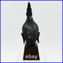 Tête De Bouddha, Birmanie, fin XIXe / début XXe siècle bronze art d' Asie ancien