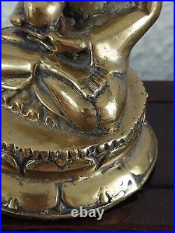 Thaïlande XIX Siècle Statuette Bronze Doré Bouddha