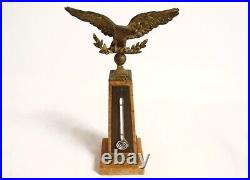 Thermomètre marbre laiton bronze doré aigle obélisque 1900 fin XIXè siècle