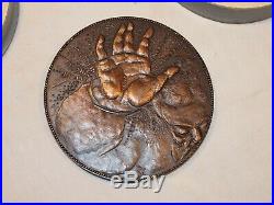 Très RARE Médaille ROTI en bronze MICHEL ANGE 1564 1964 en écrin