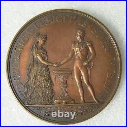 Tres Rare Medaille 1837 Mariage Duc Orleans Avec Helene De Mecklembourg-schwerin