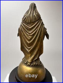 Très belle sculpture de la Vierge Marie en bronze XIXe siècle