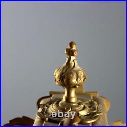 Triptyque Horloge Ancien Bronze Doré France XIXe-XXe Siècle Original