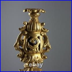 Triptyque Horloge Ancien Bronze Doré France XIXe-XXe Siècle Original