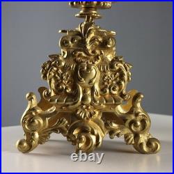 Triptyque Horloge Ancien Bronze Doré France XIXe-XXe Siècle Original