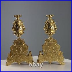 Triptyque Horloge Ancien Bronze Doré France XIXe-XXe Siècle Original