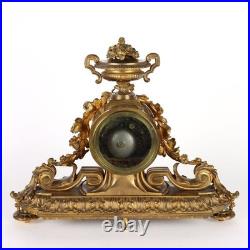 Triptyque d'Horloge Ancien en Bronze France XIXe Siècle Triptyque d'Horloge Ancien en Bronze France XIXe Siècle