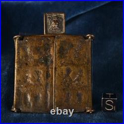 Triptyque en Bronze Orthodoxe Russe Icône de Voyage Fin XIXe Siècle