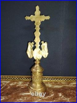 Trois Croix d'Autel en Bronze Doré, époque XIXe Siècle