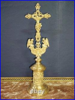 Trois Croix d'Autel en Bronze Doré, époque XIXe Siècle