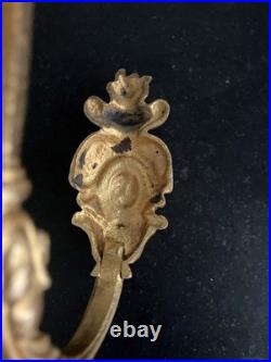 Trois Embrasses Rideaux. BRONZE DORE. TOUTES ESTAMPILLEES. XIXe Siècle