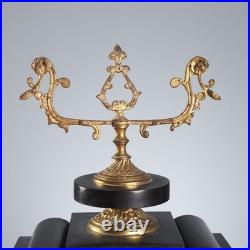 Tryptique Ancien Bronze Marbre Décorations France XIXe-XXe Siècle Original