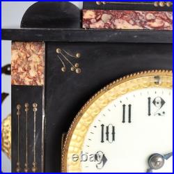 Tryptique Ancien Bronze Marbre Décorations France XIXe-XXe Siècle Original