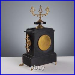 Tryptique Ancien Bronze Marbre Décorations France XIXe-XXe Siècle Original