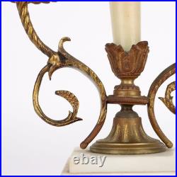 Tryptique Ancien Horloge en Bronze Marbre Blanc France XIXe Siècle Tryptique Ancien Horloge en Bronze Marbre Blanc France XIXe Siècle