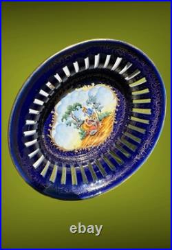 Vase Corbeille En Porcelaine Et Bronze France XIXe Siècle