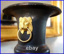 Vase en fonte et bronze doré époque Empire XIXe siècle