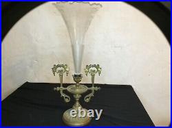 # Vases Bouquetières En Cristal Et Bronze XIX Éme Siècle