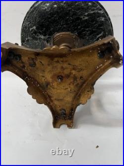 Vide poche en bronze et marbre vert de mer XIX siècle