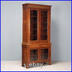Vitrine Ancienne Empire Noyer Bronze Décorations XIXe Siècle Originale