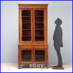 Vitrine Ancienne Empire Noyer Bronze Décorations XIXe Siècle Originale
