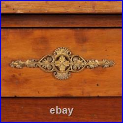 Vitrine Ancienne Empire Noyer Bronze Décorations XIXe Siècle Originale