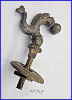 XIX Siecle Heurtoir De Porte Dauphin En Bronze