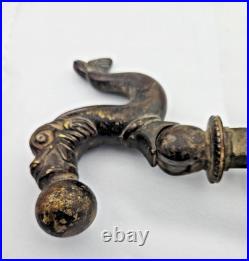 XIX Siecle Heurtoir De Porte Dauphin En Bronze