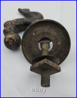 XIX Siecle Heurtoir De Porte Dauphin En Bronze