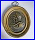 XIX-Siecle-Medaillon-Bronze-Profil-Portrait-Personnage-Decor-Frises-De-Perles-01-jrnj