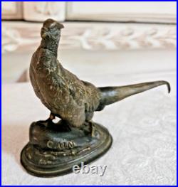 XIX Siecle Sculpture Animaliere Faisan En Bronze Signée Cain A Restaurer L 13 CM XIX Siecle Sculpture Animaliere Faisan En Bronze Signée Cain A Restaurer L 13 CM