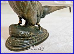XIX Siecle Sculpture Animaliere Faisan En Bronze Signée Cain A Restaurer L 13 CM XIX Siecle Sculpture Animaliere Faisan En Bronze Signée Cain A Restaurer L 13 CM
