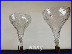 # paire de VASES BOUQUETIÈRES EN CRISTAL ET BRONZE XIX ÉME SIÈCLE